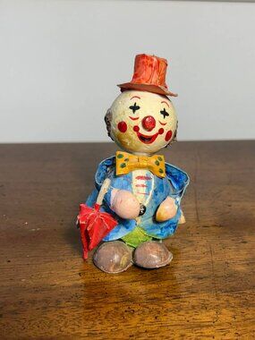 Vintage little paper mache clown